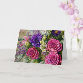 Tarjeta Hermosas flores Bouquet Floral Note Card