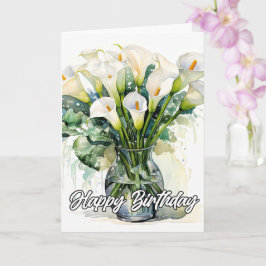 Tarjeta Hermosas flores de Calla Lily