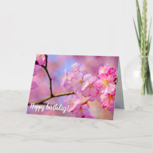 Tarjeta Hermosas Flores De Sakura Rosa En Primavera