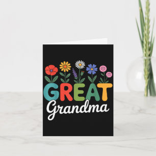Tarjeta Hermosas flores silvestres abuela floral día de la