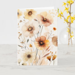 Tarjeta Hermosas flores silvestres lo lamentan por tu pérd