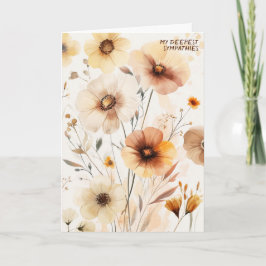 Tarjeta Hermosas flores silvestres lo lamentan por tu pérd