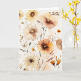 Tarjeta Hermosas flores silvestres lo lamentan por tu pérd