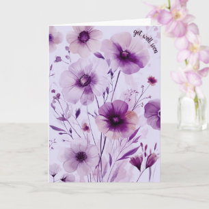 Tarjeta Hermosas flores silvestres se vuelven buenas pront