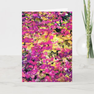 Tarjeta Hermosas hojas de otoño