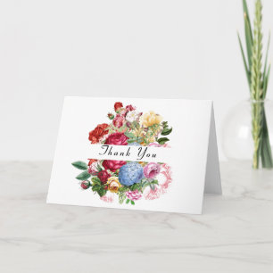Tarjeta Hermosas Rosas con Agradecimiento Floral de Horten