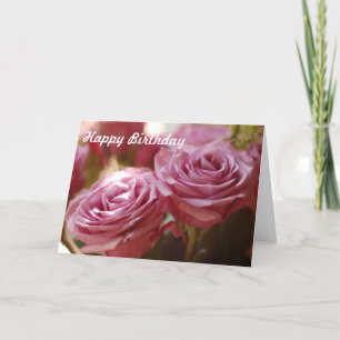 Tarjeta Hermosas Rosas Rosadas