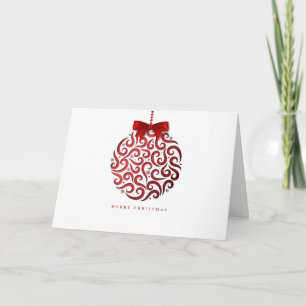 Tarjeta Hermoso adorno de Navidad doblado foto saludo