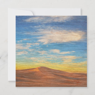 Tarjeta Hermoso amanecer sobre dunas de arena en veta de m