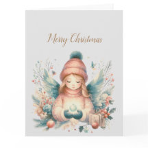 Hermoso ángel de invierno en medio de la naturalez