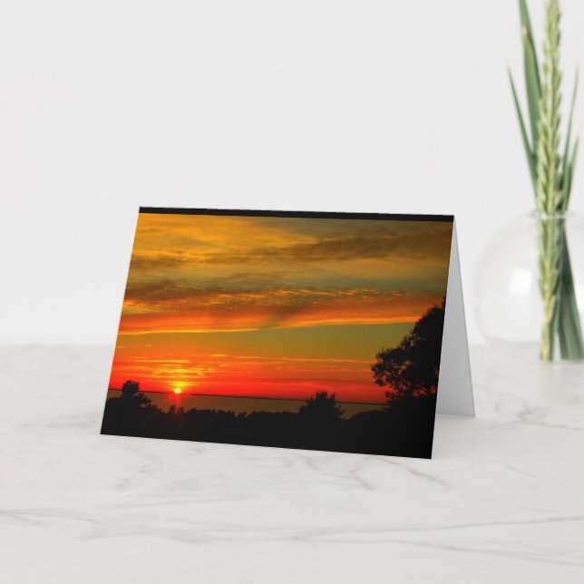 Tarjeta Hermoso Aniversario Del Amanecer Al Amanecer (Anverso)