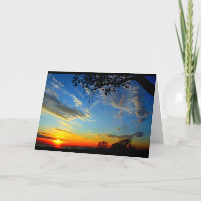 Tarjeta Hermoso Aniversario Del Amanecer Al Amanecer (Anverso)