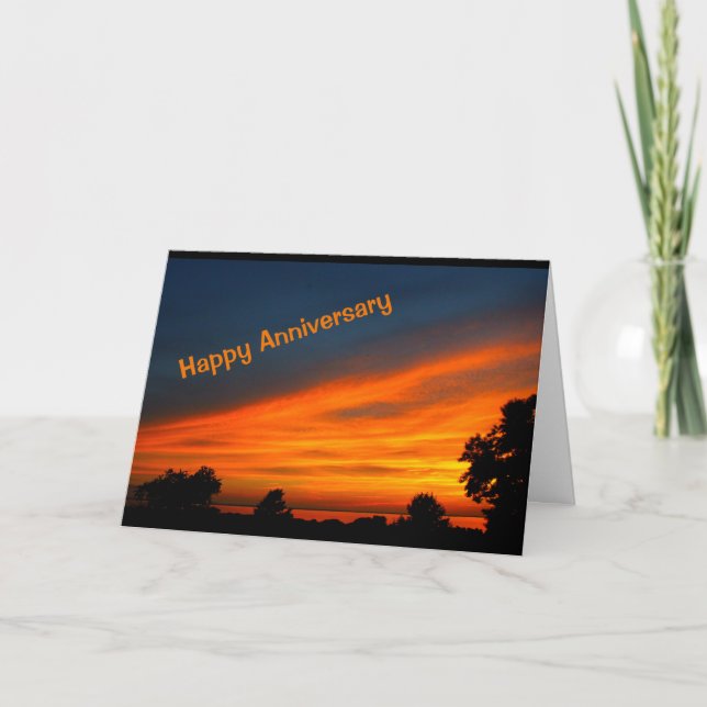 Tarjeta Hermoso Aniversario Del Amanecer Al Amanecer (Anverso)