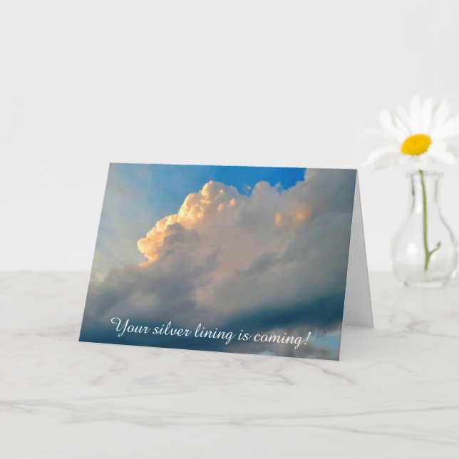 Tarjeta Hermoso apoyo al cáncer de nubes (Planta pequeña)