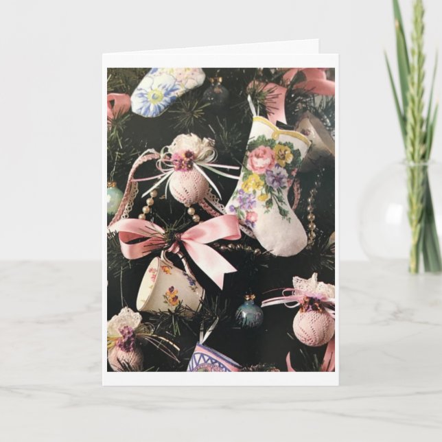 TARJETA HERMOSO ÁRBOL CON HERMOSOS DESEOS DE VACACIONES (Anverso)