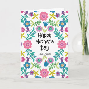 Tarjeta Hermoso arreglo floral para el Día de la Madre 