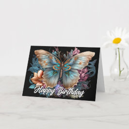 Tarjeta Hermoso arte artístico de mariposa colorida