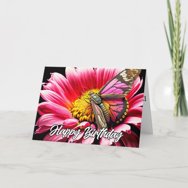 Tarjeta Hermoso arte de mariposa en reposo (Anverso)