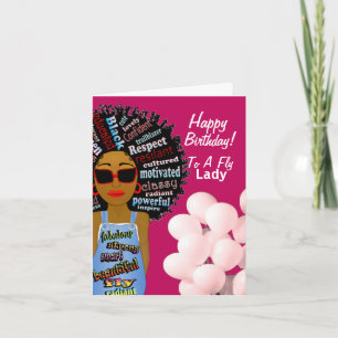Tarjeta Hermoso arte de palabras afroamericanas para cumpl