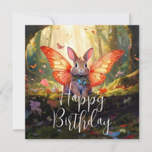 Tarjeta Hermoso bosque encantado Feliz cumpleaños