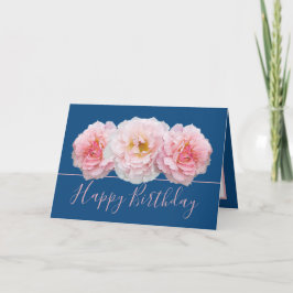 Tarjeta Hermoso Bouquet de Bonito Rosa Rosa Floral