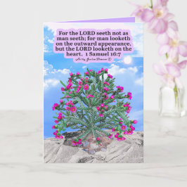 Tarjeta Hermoso Cactus Cholla Escritura 1 Samuel 16:7