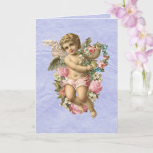 Hermoso Cherub Vintage / Angel con flores