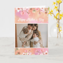 Tarjeta Hermoso collage fotográfico floral Día de la Madre