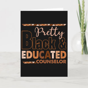 Tarjeta Hermoso Consejero Negro y Educado Historia Negra