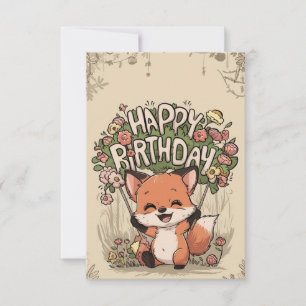 Tarjeta Hermoso cumpleaños de Fox