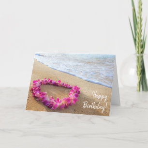 Tarjeta Hermoso cumpleaños de Maui Lei