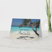 Hermoso cumpleaños de playa tropical paradisíaca