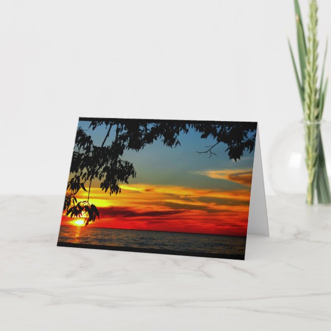 Tarjeta Hermoso Cumpleaños Desde El Amanecer Hasta El Aman (Anverso)