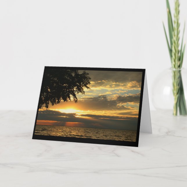 Tarjeta Hermoso Cumpleaños Desde El Amanecer Hasta El Aman (Anverso)