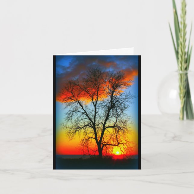 Tarjeta Hermoso Cumpleaños Desde El Amanecer Hasta El Aman (Anverso)