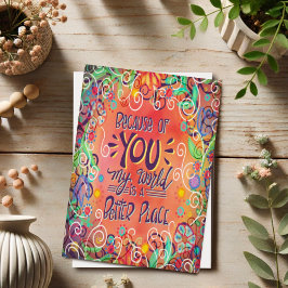 Tarjeta Hermoso Cumpleaños Feliz Cita Bonito Floral