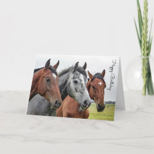 Tarjeta Hermoso cumpleaños personalizado de caballo