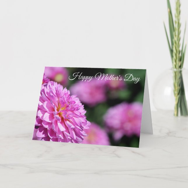 Tarjeta Hermoso Dahlia morado (Anverso)