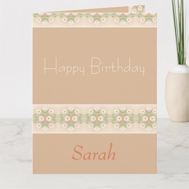 Tarjeta Hermoso Daisy con estampado plegado (Anverso)