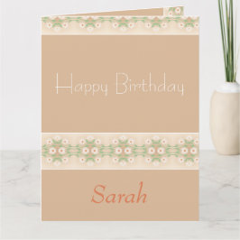 Tarjeta Hermoso Daisy con estampado plegado