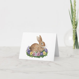 Tarjeta Hermoso de Pascua con FLowers BLANK