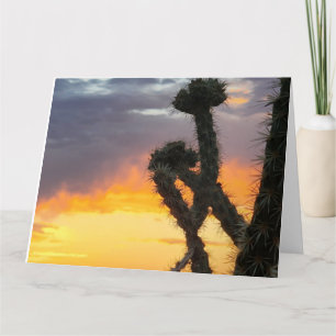 Tarjeta Hermoso desierto Cactus Sunrise