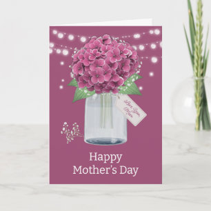 Tarjeta Hermoso Día de la Madre Floral Rosa