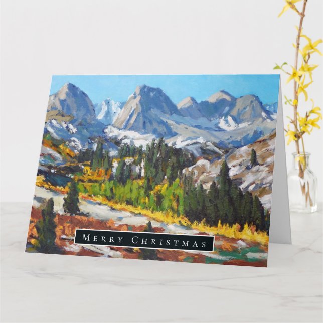 Tarjeta Hermoso día en la montaña (flor amarilla)