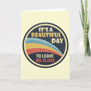 Tarjeta Hermoso Día Para Dejarme Solo Retro Vintage 70s