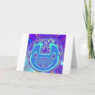Tarjeta Hermoso diseño de arte vectorial kaleidoscopio azu