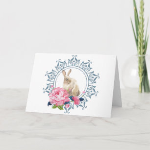 Tarjeta Hermoso diseño de conejo de Pascua