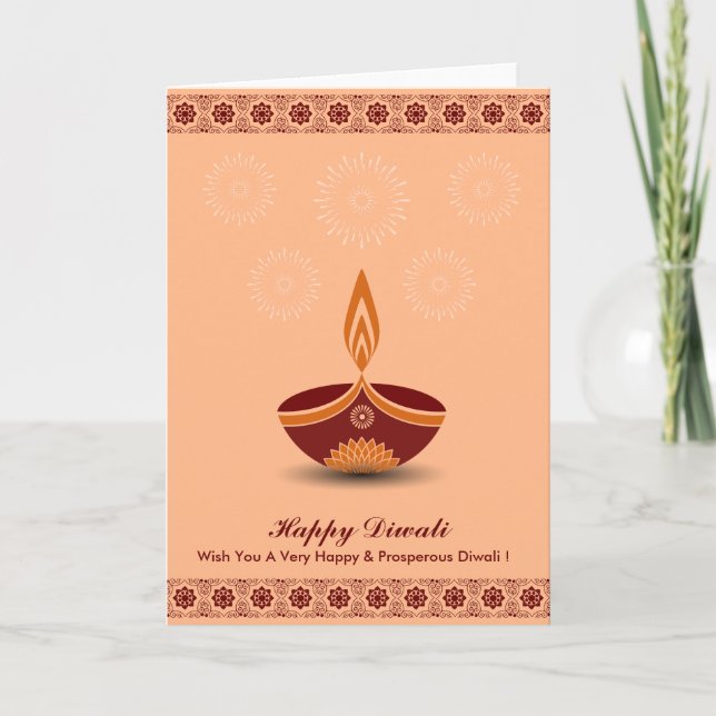 Tarjeta Hermoso diseño de Diwali (Anverso)