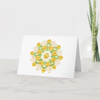 Tarjeta Hermoso diseño de flores amarillas y blancas