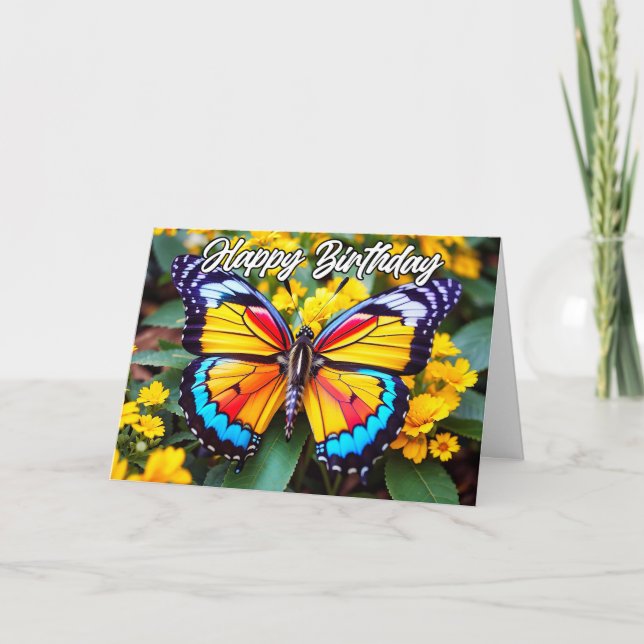Tarjeta Hermoso diseño de mariposa de anidamiento (Anverso)